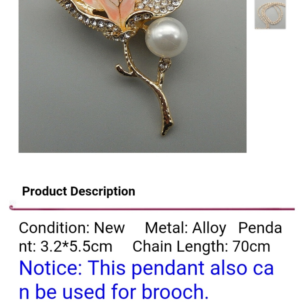 New Betsey Johnson Brooch/necklace - Picture 4 of 4